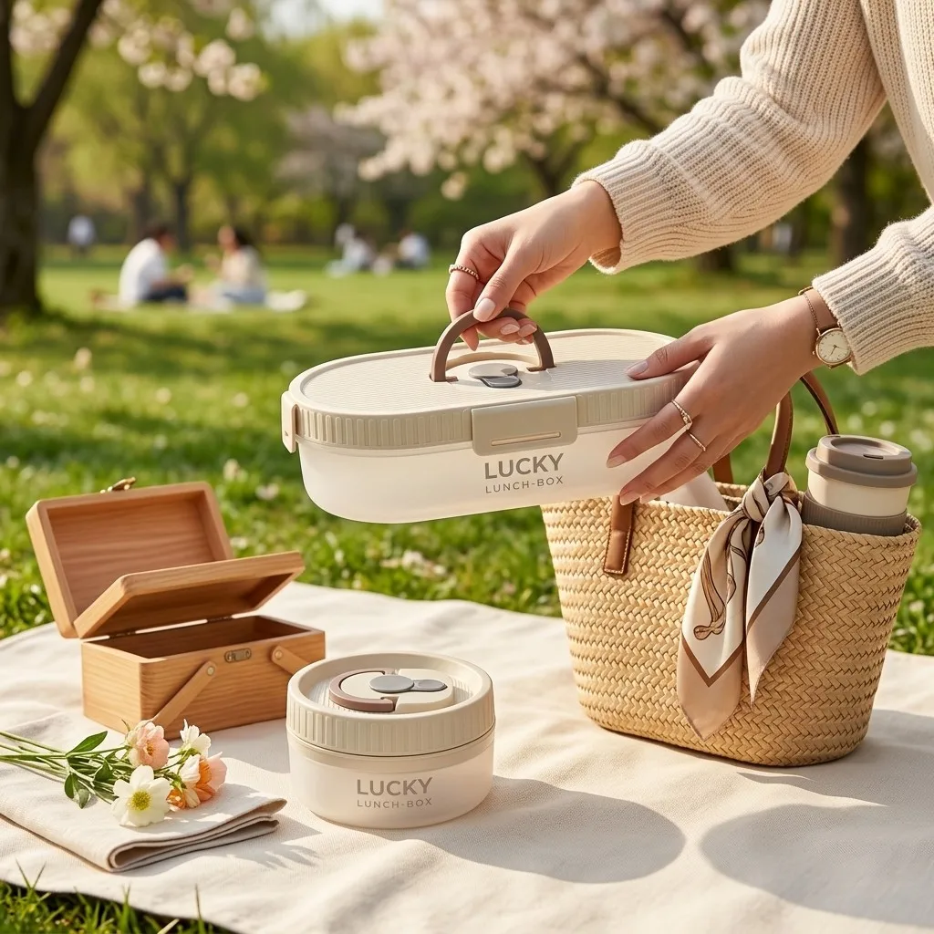 Portable Bento Lunch Box Set L - Meal Prep Or Prep Meal recension och pris