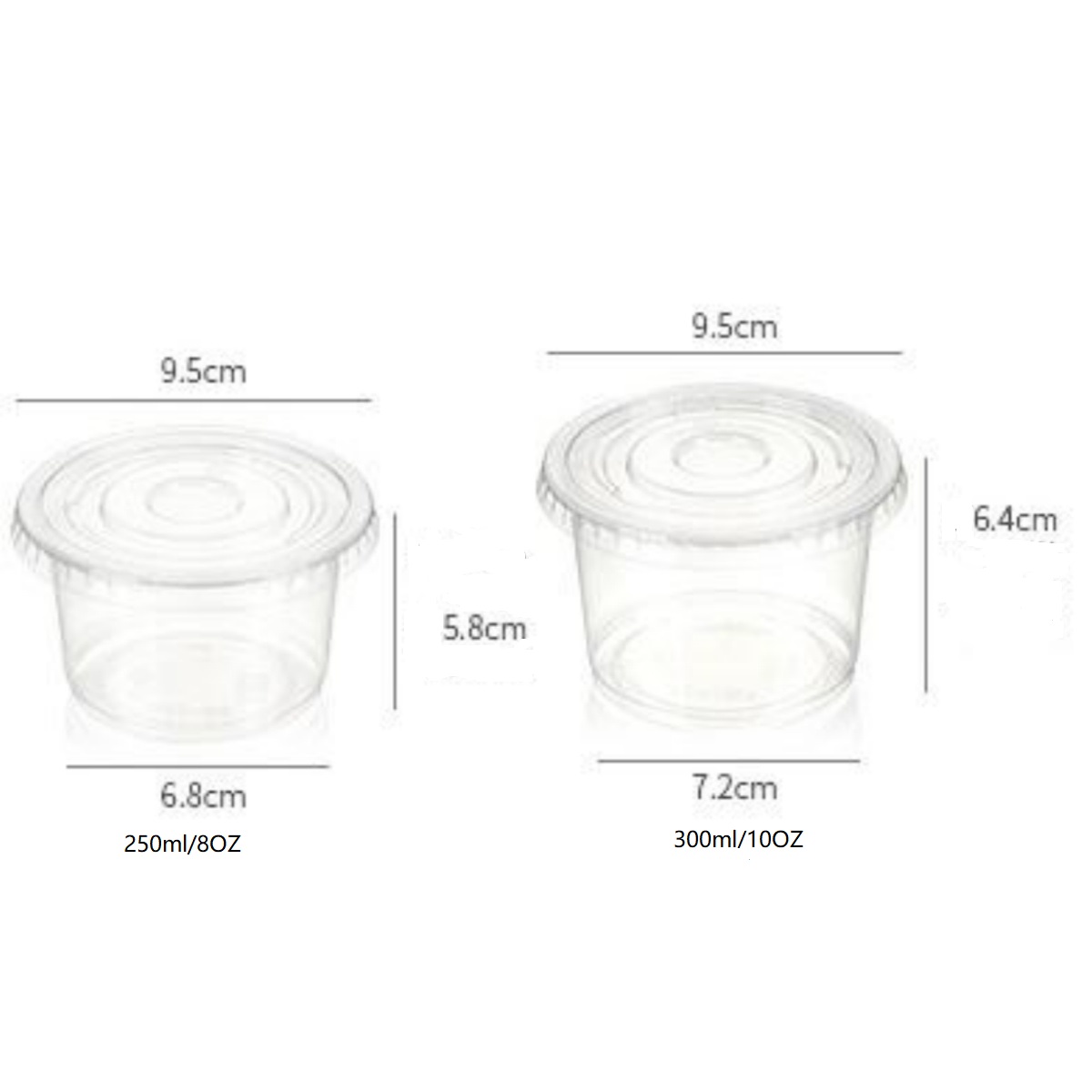 8/10OZ Plastic Parfait Cups wi - Sauce Dipping Cup recension och pris